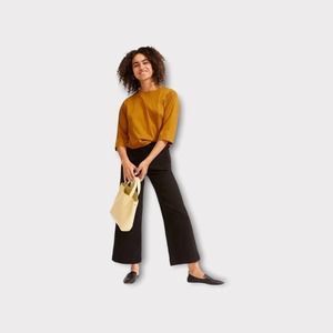 Everlane Wide Leg Black Crop Pants Size 10